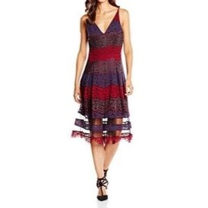 Belle Badgley Mischka Valencia Fit and Flare Lace Dress Sz 12: NWT